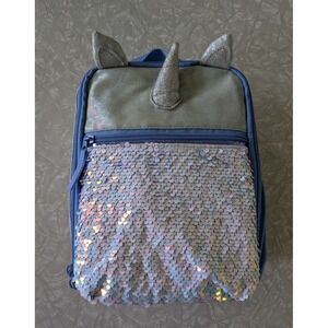 Cat & Jack Unicorn Sequined Lunch Tote Box